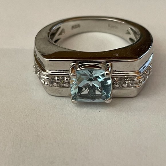 Karis 925 Sterling Silver Blue Topaz STS Ring - Picture 13 of 15
